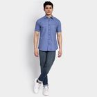 Men's 100% Cotton Casual Shirt, Mid Blue, small image number null